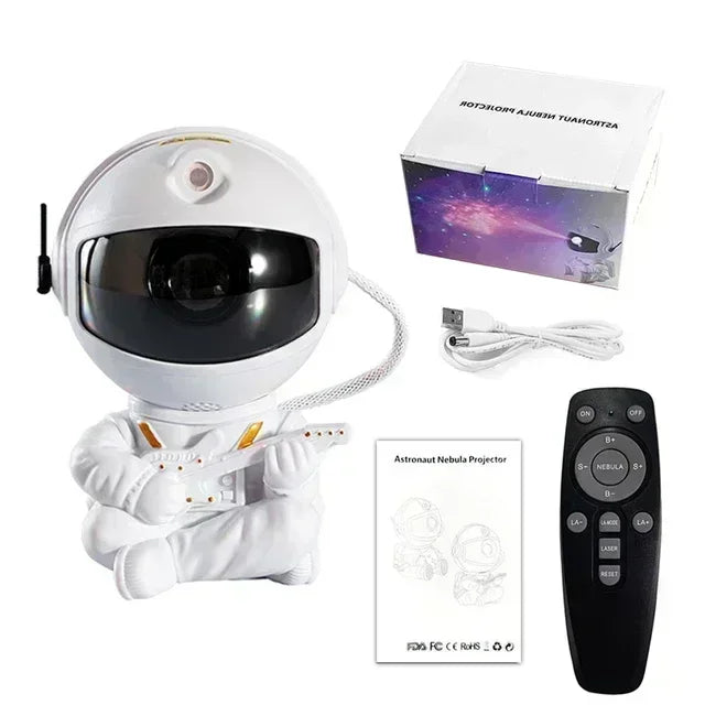 Astronaut Night Light Projector – Starry Illumination for Bedroom & Game Room in Galaxy Style