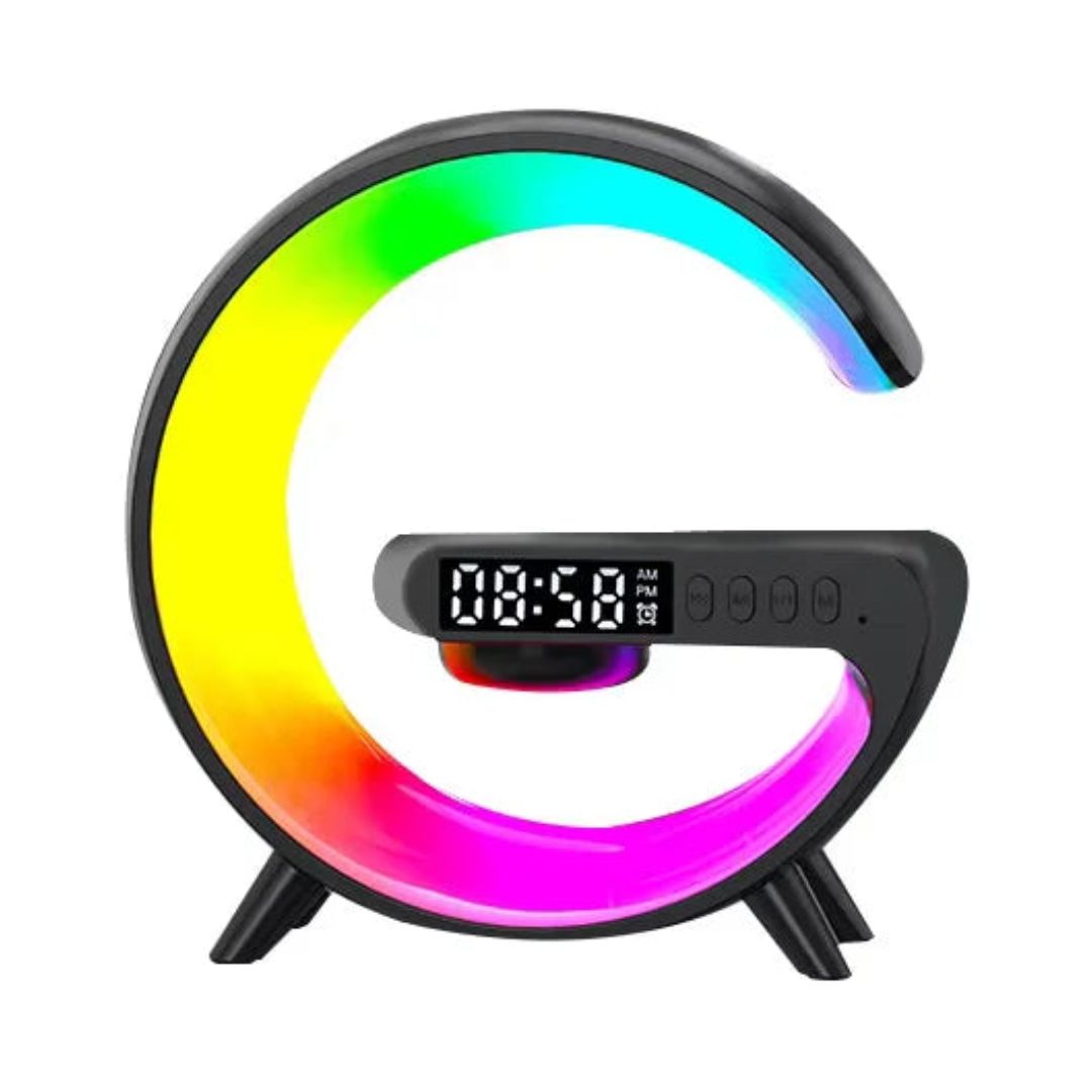 3-in-1 RGB Light Wireless Charging Station with Bluetooth Speaker & Alarm Clock