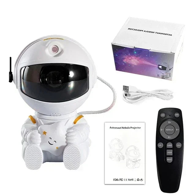 Astronaut Night Light Projector – Starry Illumination for Bedroom & Game Room in Galaxy Style