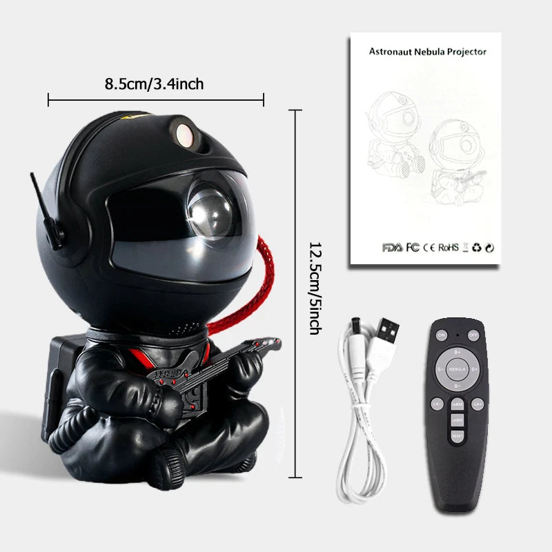 Astronaut Night Light Projector – Starry Illumination for Bedroom & Game Room in Galaxy Style