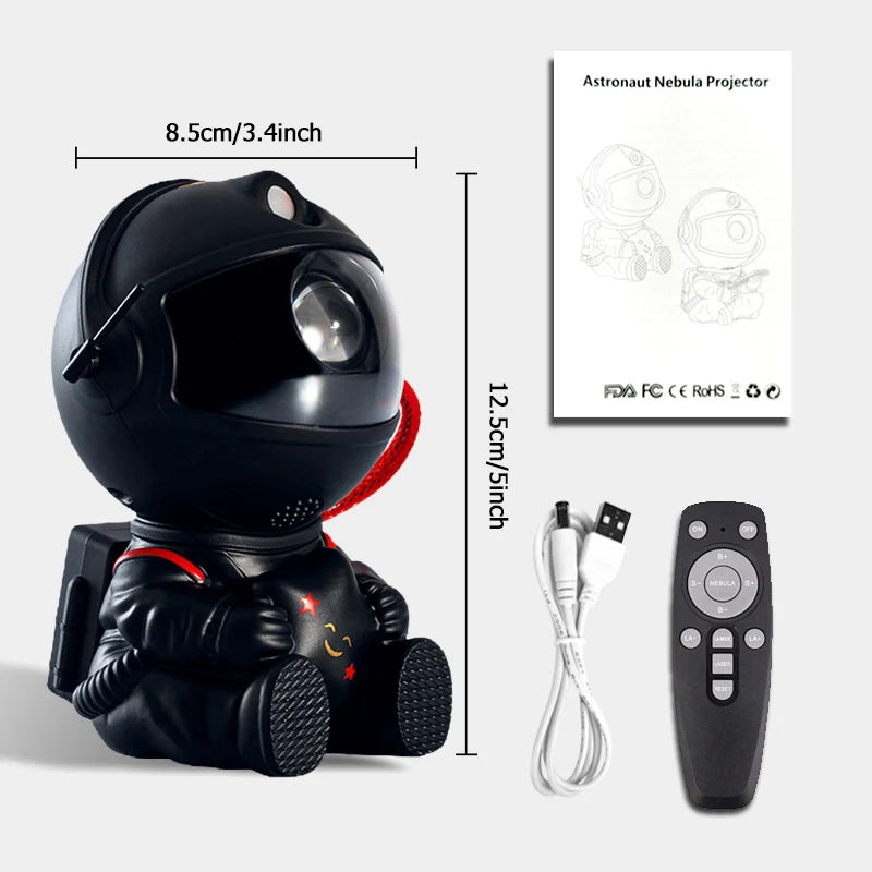 Astronaut Night Light Projector – Starry Illumination for Bedroom & Game Room in Galaxy Style
