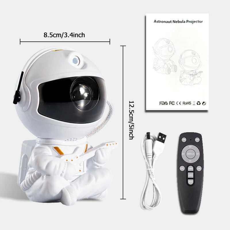 Astronaut Night Light Projector – Starry Illumination for Bedroom & Game Room in Galaxy Style